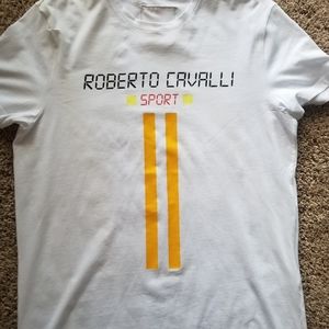 New white Roberto Cavalli Sport tee comfortable fa